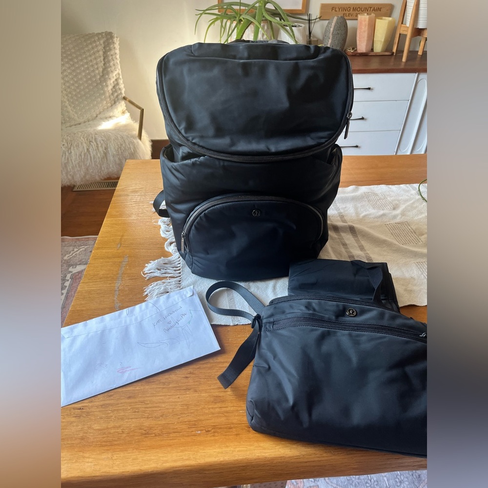 lululemon athletica Black Baby Bag Set